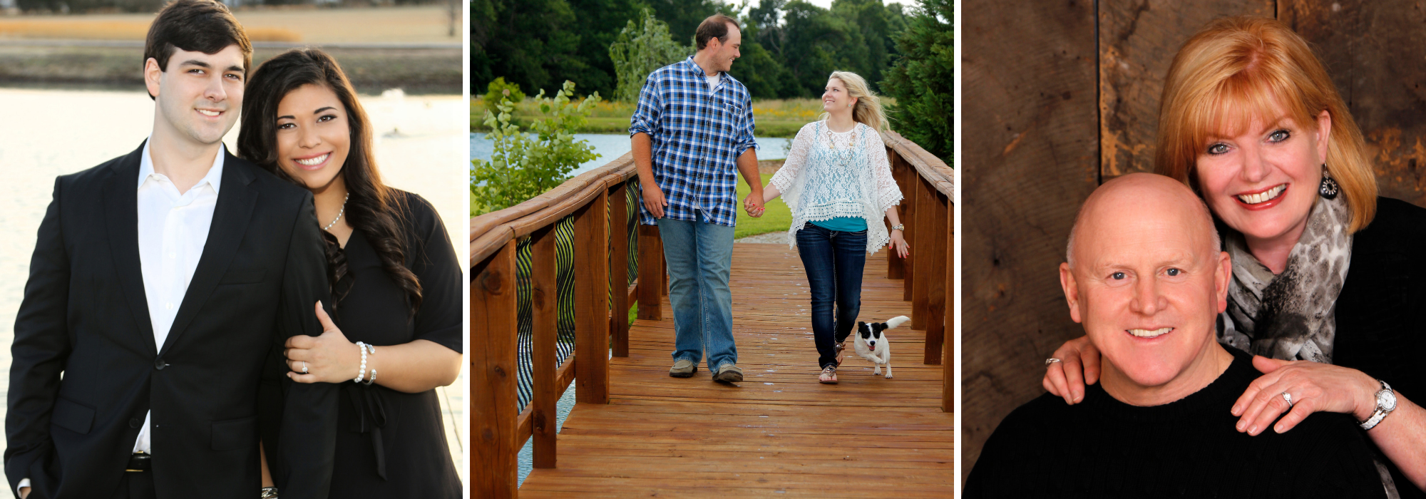 Photo collage of engagement photos